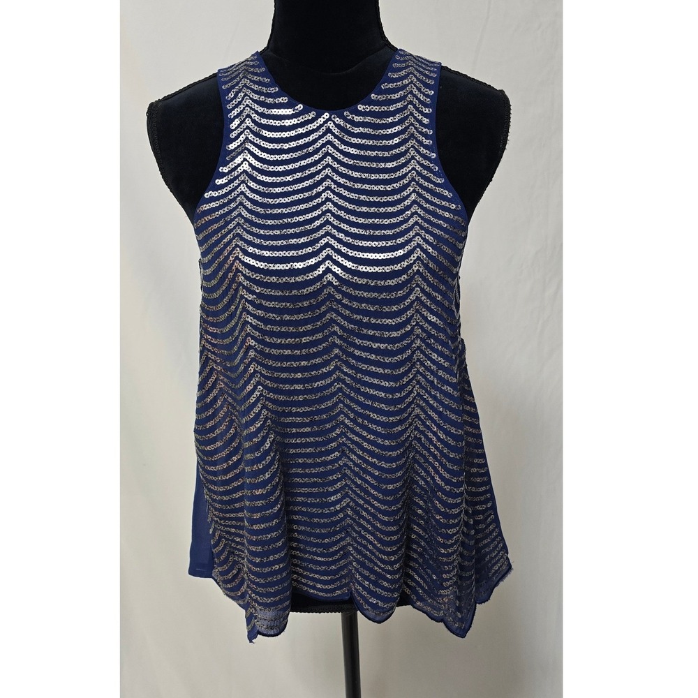 Y2K Dina Be women S cami tank top‎ sheer sequin whimsigoth Glam Night Out
